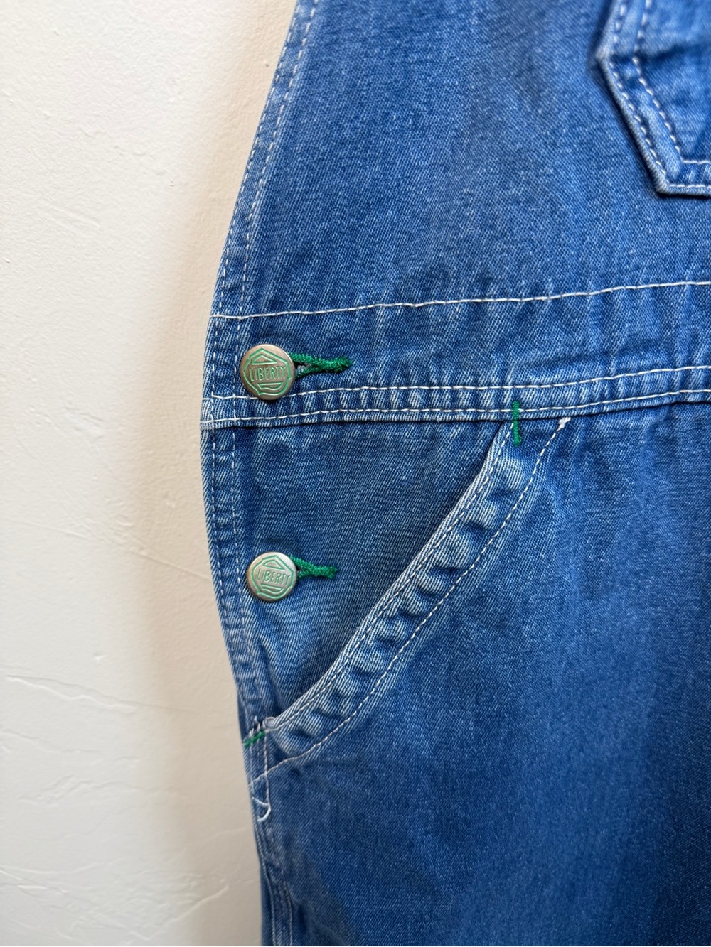 liberty Blue Denim Overalls Jumpsuit - Picture 4 of 6